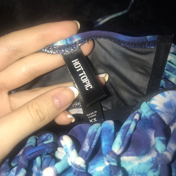 Blue Skulls Hot Topic XS Bathing Suit! - Picture 4 of 5